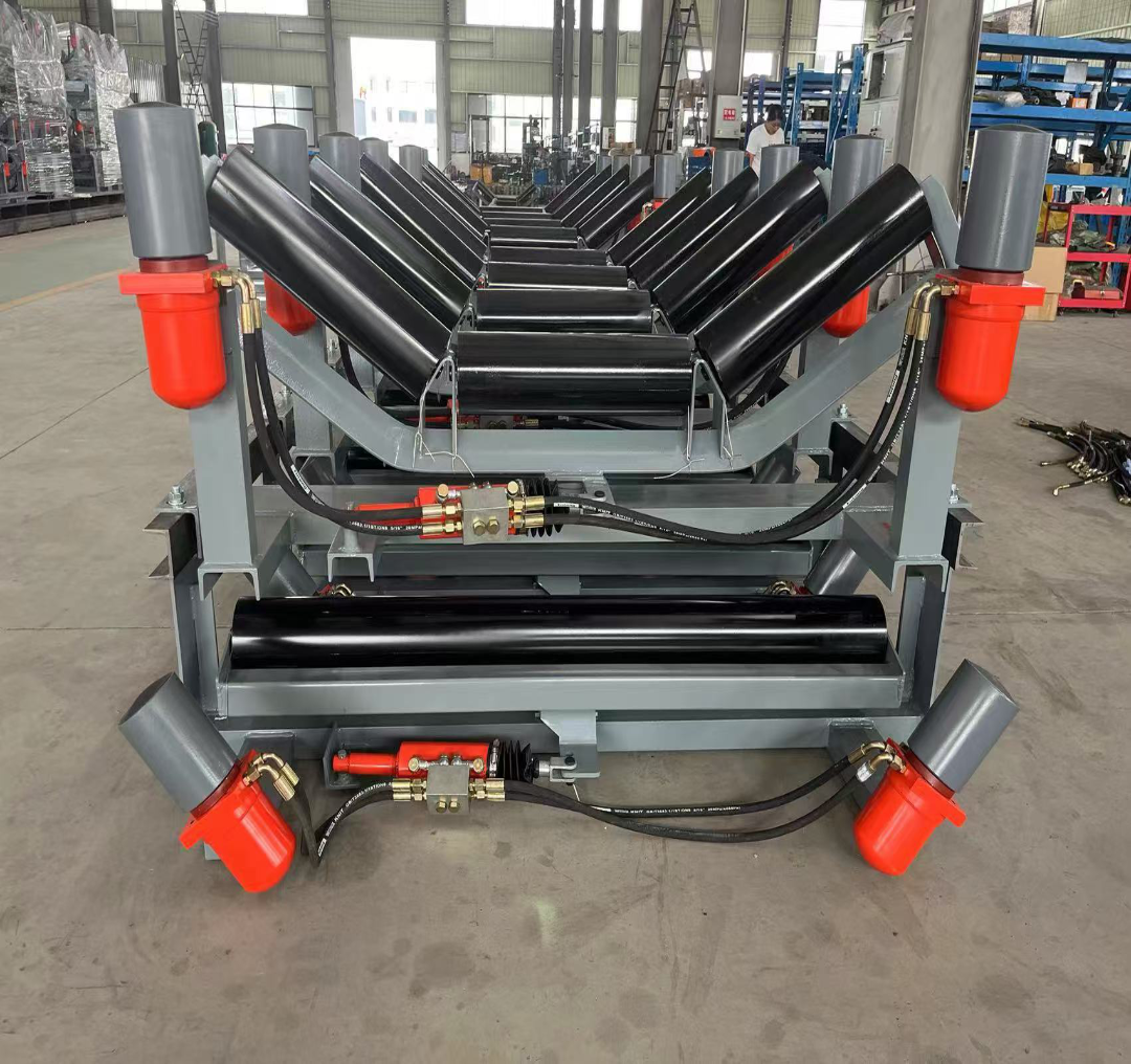 電液皮帶糾偏托輥架